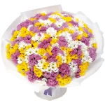 Букет из 101 кустовой хризантемы микс